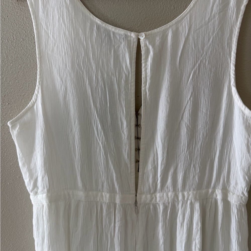 NWT Lulus Tickets To Paradise White Embroidered Tiered Flowy Maxi Dress Size XXL - Picture 11 of 13